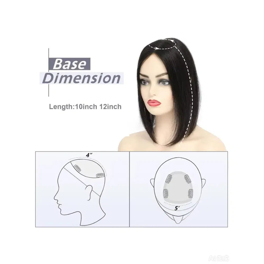 Toupee Color: 1820#, Toupee Size: 5x7, Toupee Design: free, Toupee Density: 120%, Length: 16 inches - 5.5X6inch Mono Base Brazilian Remy Human Hair Topper 12"-18" Double Pu Around Thick Invisible Mono Topper for Women Hairpieces Taven