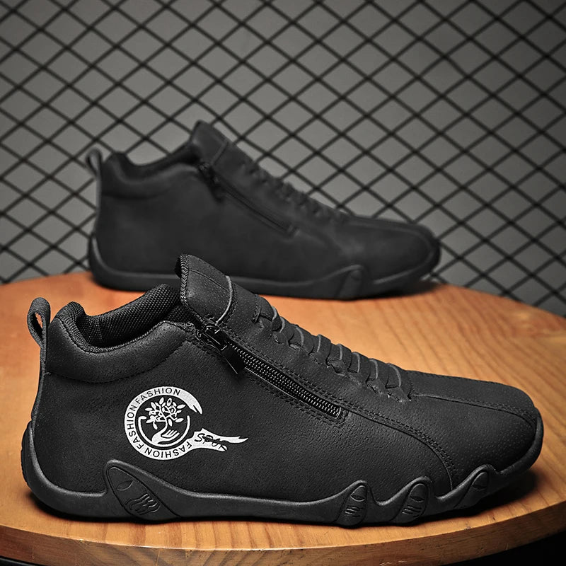 Men Side Zipper Short Boots Casual Outdoor Fashion Sneakers Shoes