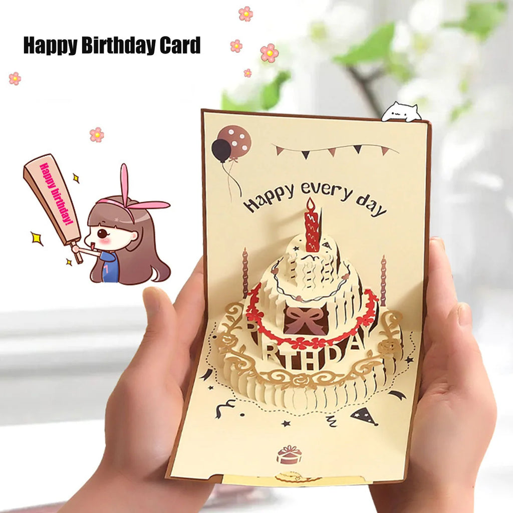 Birthday Greeting Cards 3D Pop Up Gift Card Gift Cards with Envelope Wedding Decorations for Tables TAVEN System LLC