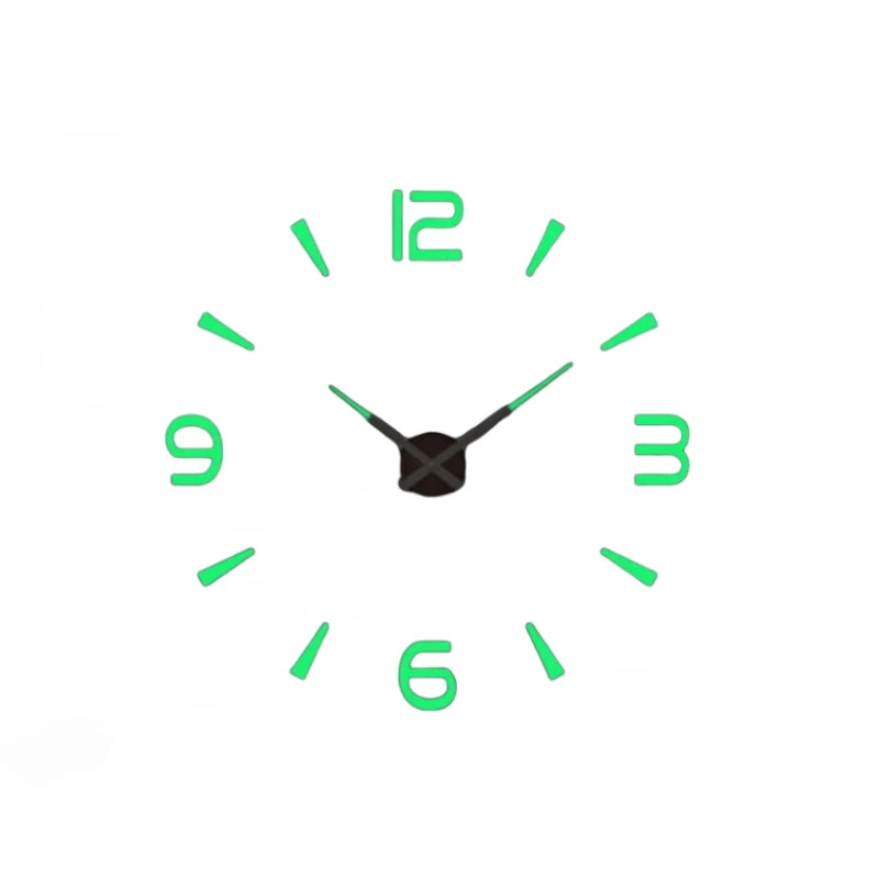 New Modern Design Large Wall Clock 3D DIY Quartz Clocks Fashion Watches Acrylic Mirror Stickers Living Room Home Decor Horloge