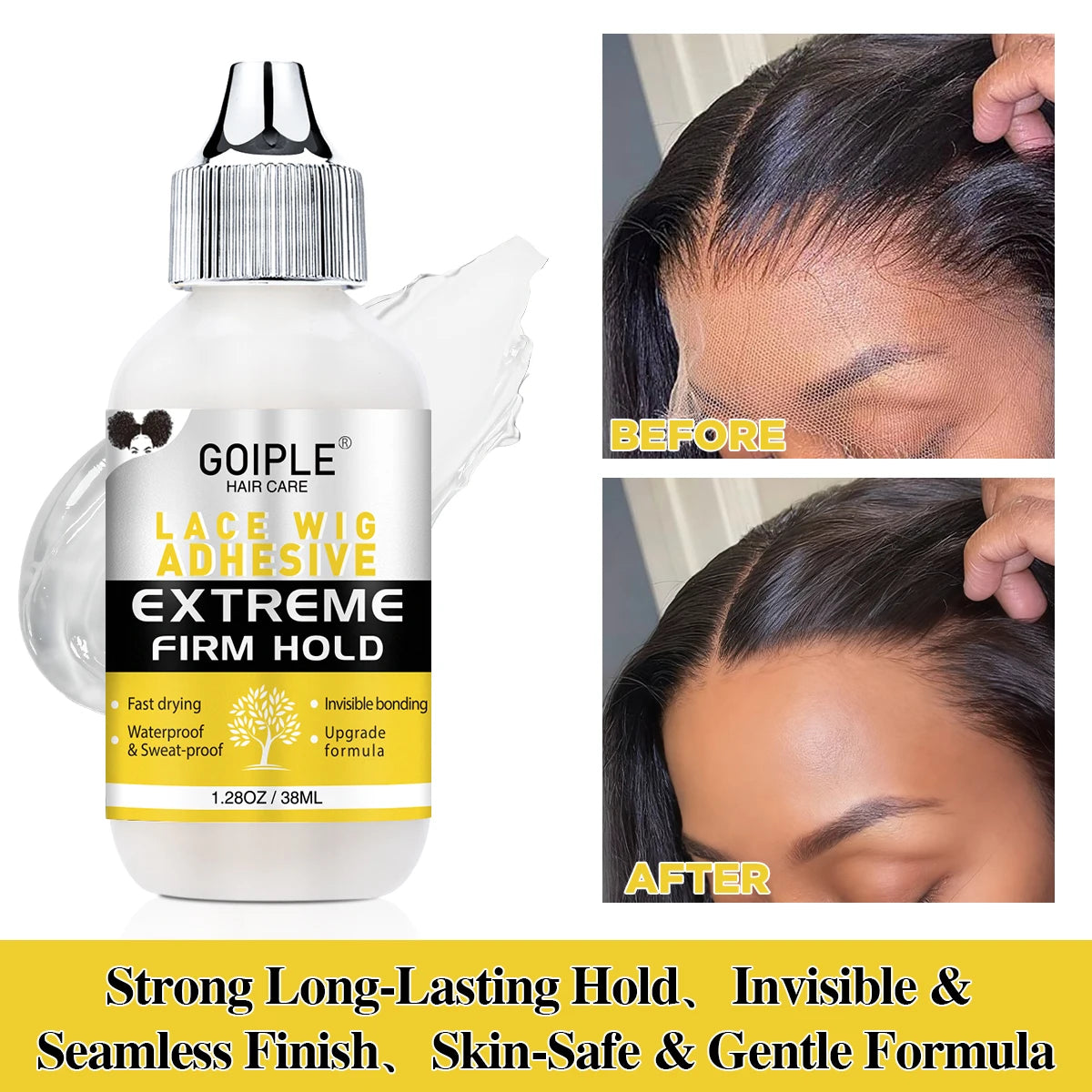 Goiple Waterproof Lace Wig Glue and Remover Kit Extreme Hold
