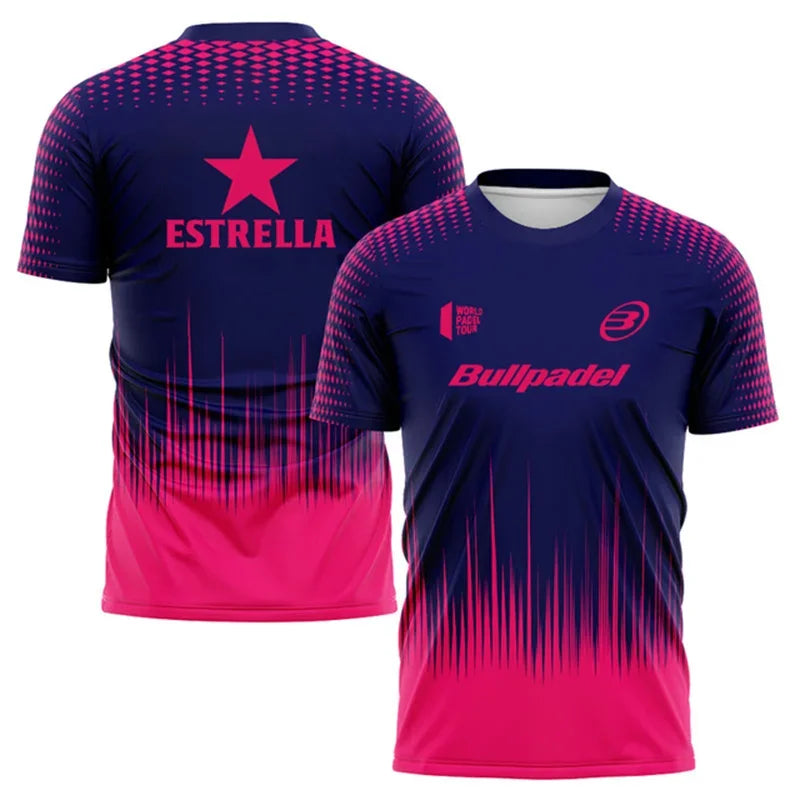 Men Gradient Oversized T-Shirt Tennis Sportswear Summer Casual Tee