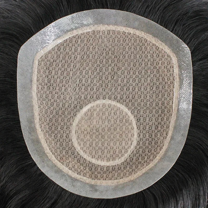 Toupee Color: 3#, Toupee Density: 90%, Length: 10 Inches - Silk Base Top With PU Men Toupee Male Breathable Men's Capillary Prosthesis 100% Real Natural Hair Replacement System Unit Wigs Taven