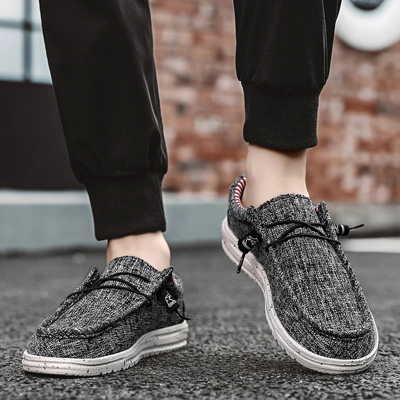 Men Canvas Slip On Loafers Lightweight Breathable Casual Shoes TAVEN System LLC