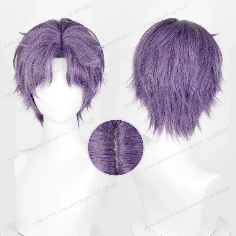 Color: Yellow - Love And Deepspace Rafayel Zayne Xavier Cosplay Wig 30cm Short Hair Anime Wig Heat Resistant Synthetic Halloween Party Wigs Taven