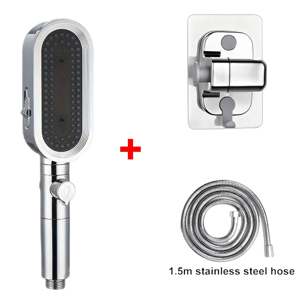 3 Modes Powerful Shower Head Anti-clogging and Easy To Clean Anti Anti-limescale Shower Head Handheld Flexible Bath  Shower Head TAVEN System LLC