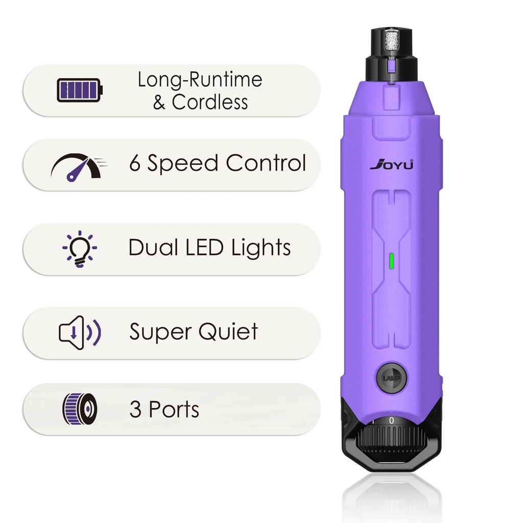 6-Speed Dog Nail Grinder  Enhanced Pet Nail Grinder Super Quiet Rechargeable Electric Dog Nail Trimmer Painless paws grooming TAVEN System LLC