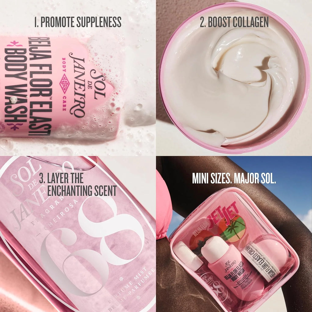 The four travel suits of Sol de Janeiro series fragrance (bath gel, body milk, perfume spray) are convenient to carry, charming fragrance, lasting fragrance, and the first choice for fragrance lovers TAVEN System LLC