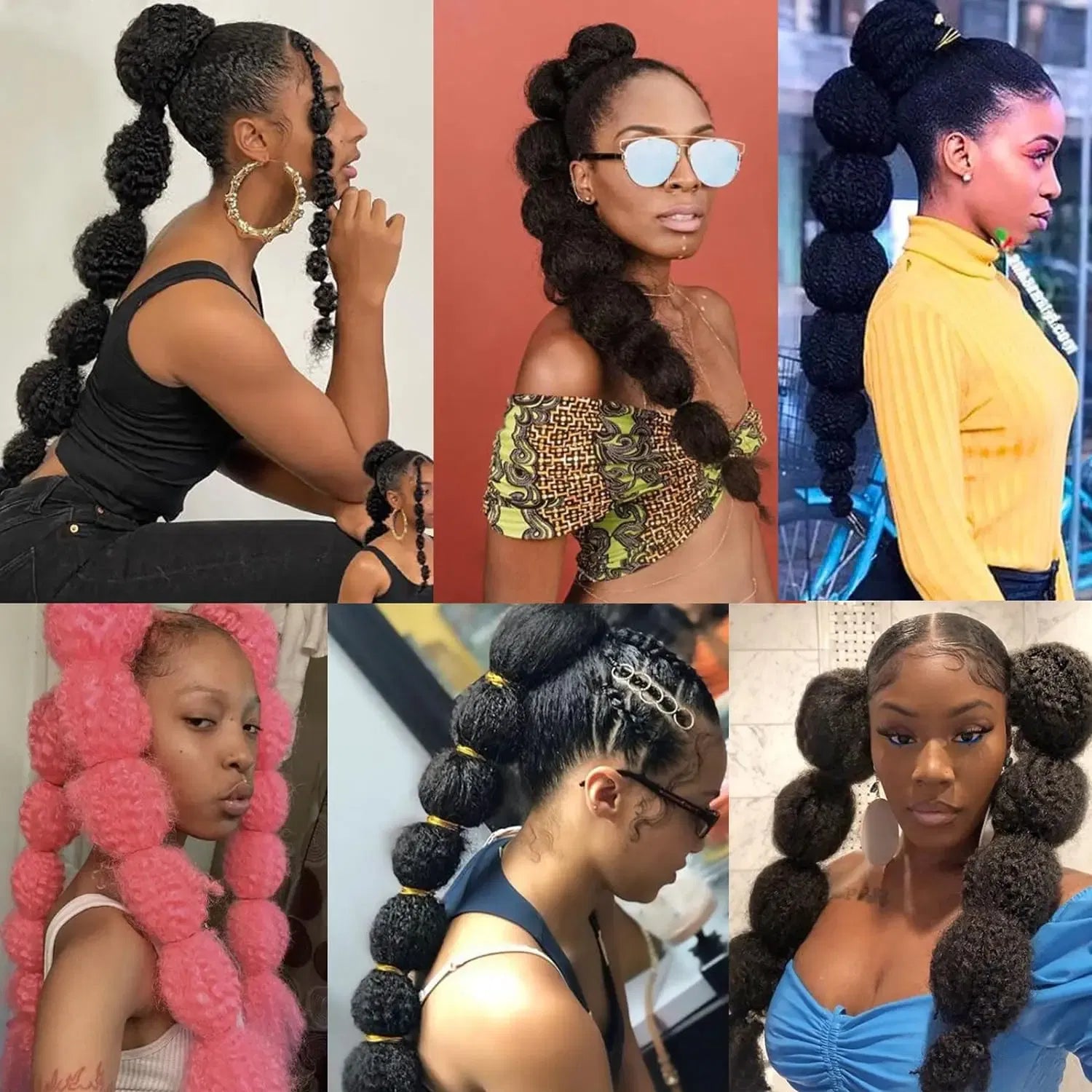 Color: #4, Stretched Length: 18inches - Kinky Afro Puff Ponytail Extension for Black Women 18/24 Inch Long Lantern Bubble Drawstring False Pigtail Synthetic Hair Piece Taven