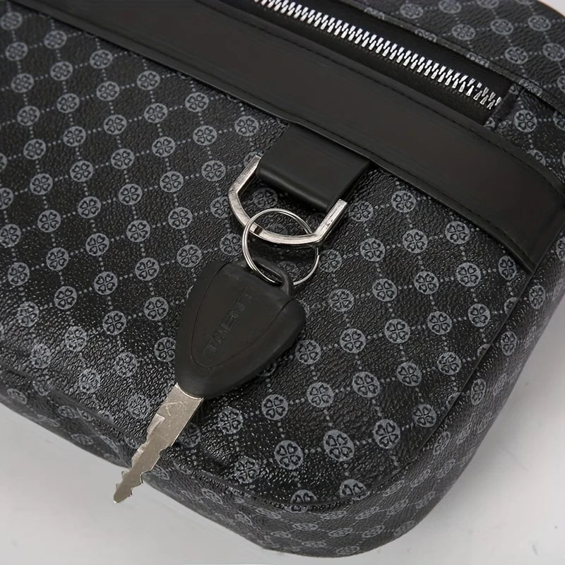 Men’s High Capacity Crossbody Sling Bag PU Shoulder Commute Bag TAVEN System LLC