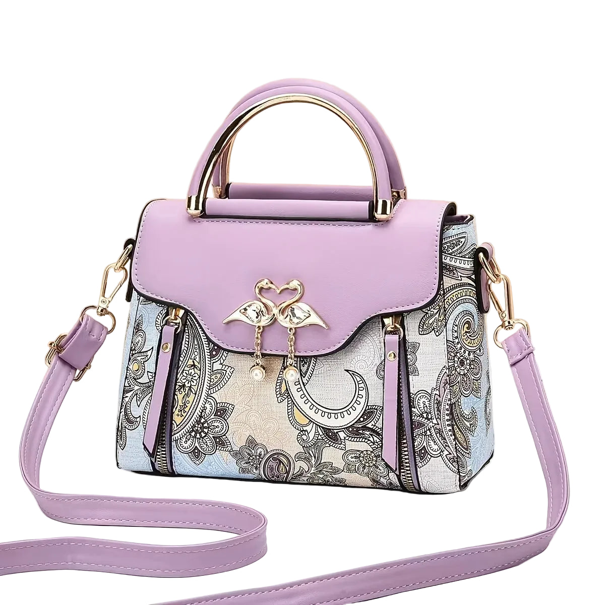 Women Printed PU Leather Shoulder Bag Crossbody Satchel Handbag TAVEN System LLC