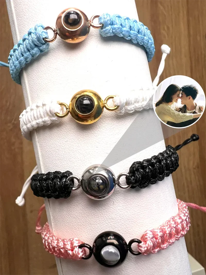 DHQH Wholesale Personalized Photo Projection Bracelet Customization Commemorative Photo Couple Jewelry Gift for Her Direct sales TAVEN System LLC
