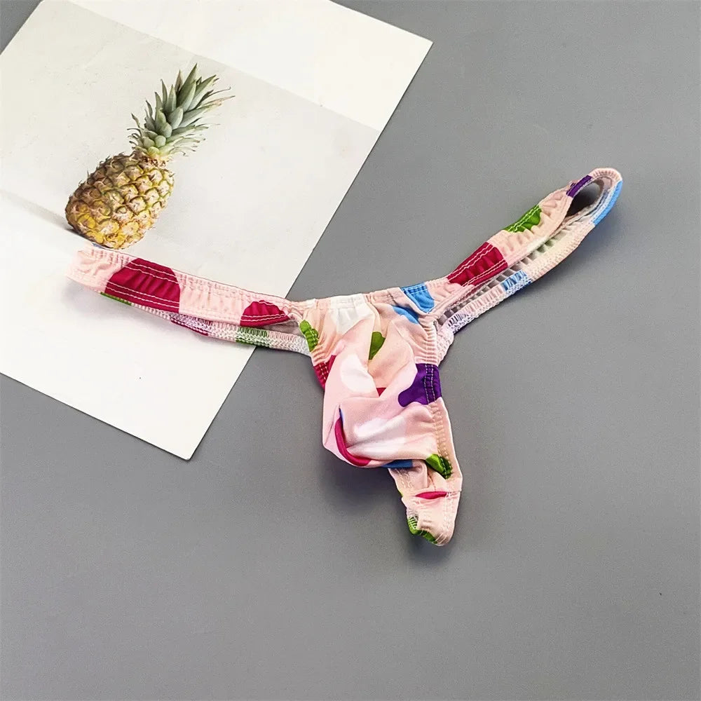 Sexy Printed Lips/Flowers/Camouflage Underwear for Men Mini Panties Penis Pouch String Low Waist Bikini Hombre Lingerie TAVEN System LLC