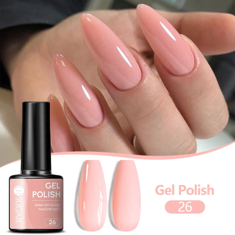 UR SUGAR 7ML Nail Gel Fresh Macaron 107 Colors All For Manicure Semi Permanent Soak Off LED UV Long-Lasting Nail Art Varnish TAVEN System LLC