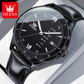 OLEVS 2931 Men Watch Fashion Simple Leather Waterproof Luminous Calendar Chronograph Luxury Brand Sports Quartz Men Watch Reloj TAVEN System LLC