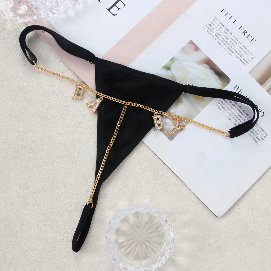 Fashion baby sexy bikini style alloy thong nightclub beach women's body chain jewelry TAVEN System LLC