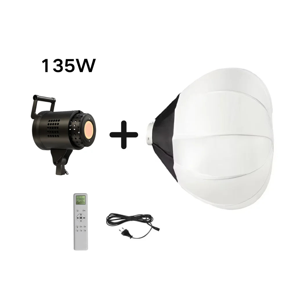 Bowens 135W LED Studio Light Kit with 2M Tripod Dimmable Lamp TAVEN System LLC