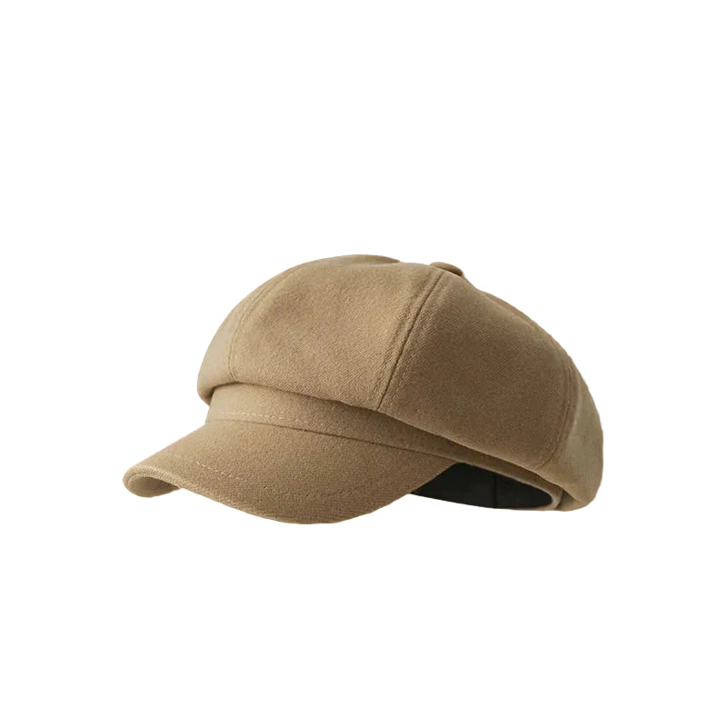 Vintage Corduroy Beret Women Octagonal Newsboy Painter Hat
