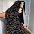 Deep wave human hair lace front wig