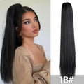 Color: T1B/613, Bulk Buy: 1pc - 22Inch Synthetic Ponytail Hair Extension Long Straight Claw Clip Ponytail Heat Resistant Natural Wave For Women Blonde Hairpiece Taven