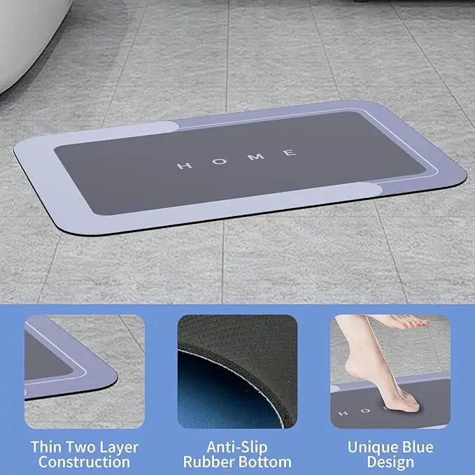 3Pcs Bathroom Rug Set Quick Drying Super Absorbent Bath Mats Anti-Slip Rubber Backing Floor Carpet U-Shaped Contour Toilet Rug Washable Pedestal Mat for Shower Tub Kitchen Washroom Accessories TAVEN System LLC