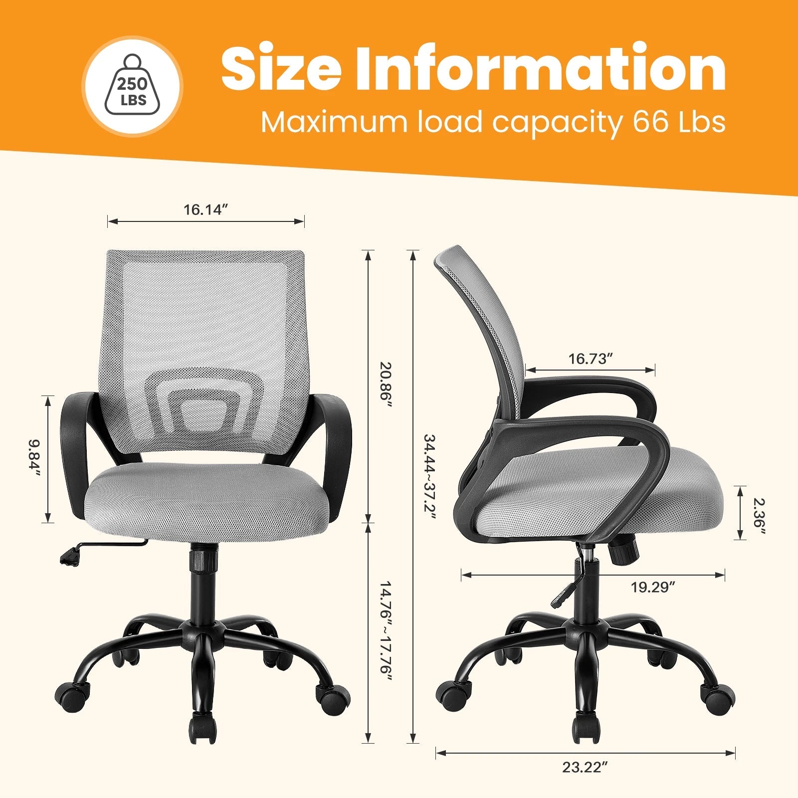 Ergonomic Gaming Chair Height Adjustable with Fixed Armrest TAVEN System LLC