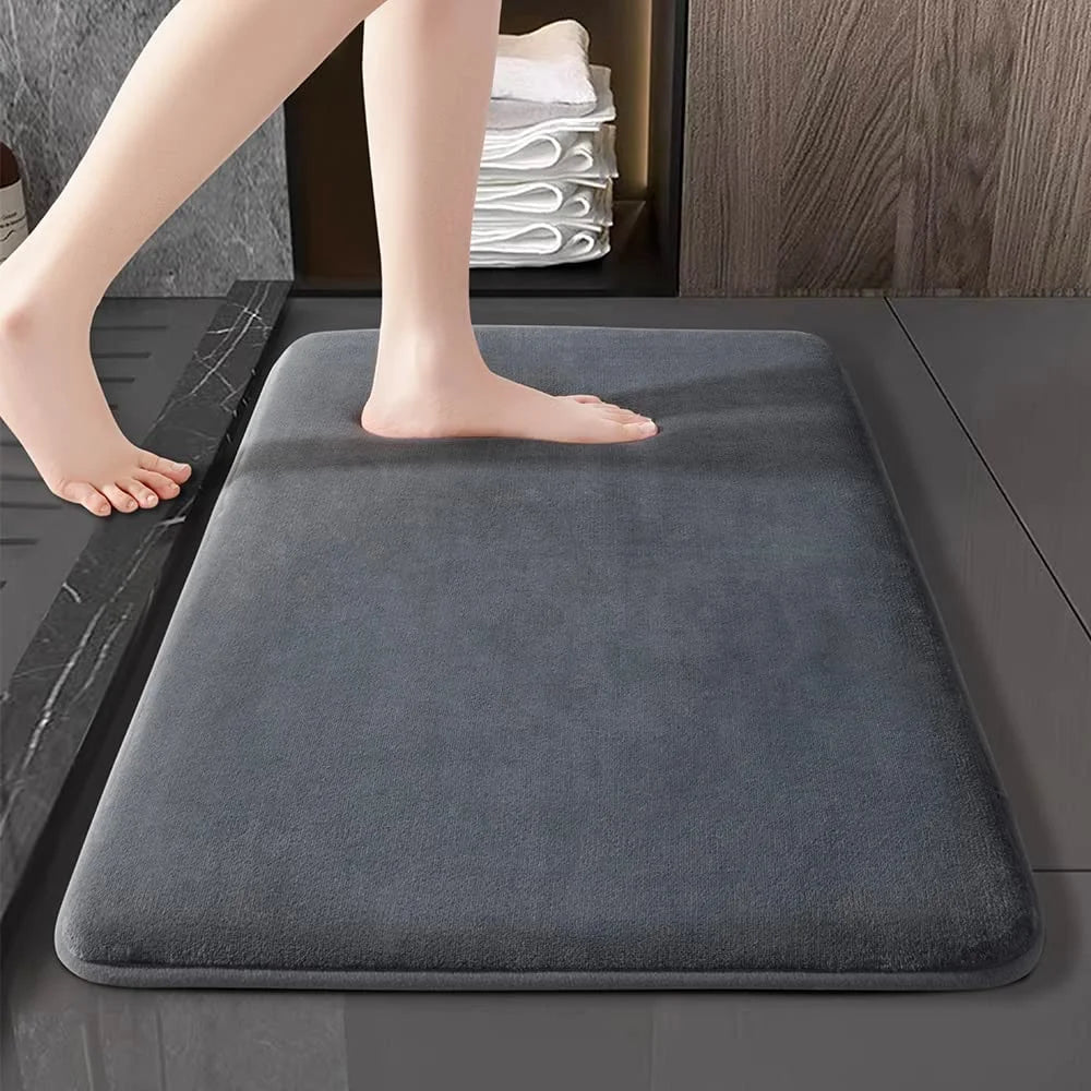 Super absorbent floor mat, super absorbent bath mat, super anti slip coral velvet bathroom floor mat, door mat TAVEN System LLC