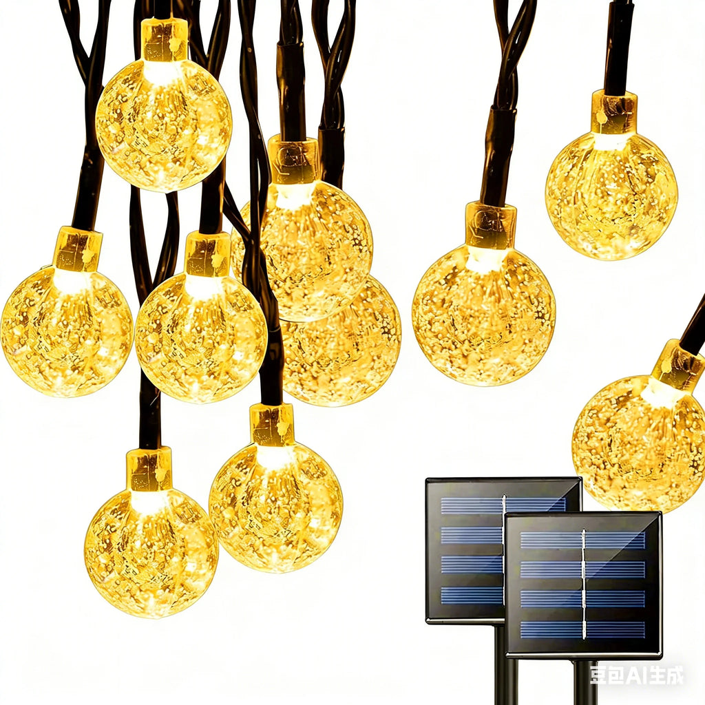 Outdoor Christmas LED String Lights - Waterproof Solar-Powered Decor - Perfect for Garden, Courtyard, Wedding & Terrace TAVEN System LLC