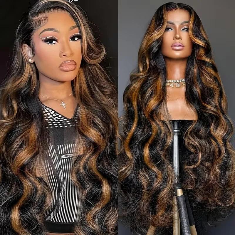 Highlight Body Wave V Part Human Hair Wig