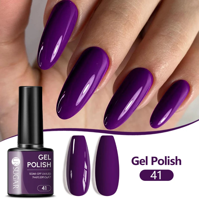 UR SUGAR 7ML Nail Gel Fresh Macaron 107 Colors All For Manicure Semi Permanent Soak Off LED UV Long-Lasting Nail Art Varnish TAVEN System LLC