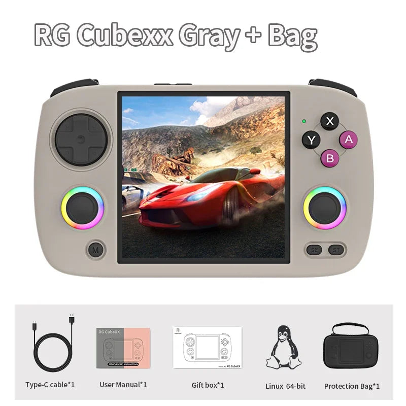 ANBERNIC RG CubeXX Retro Handheld Games Console Linux RGB Joystick Video Gaming Player Supports WIFI HD TV Connection RG Cube XX TAVEN System LLC