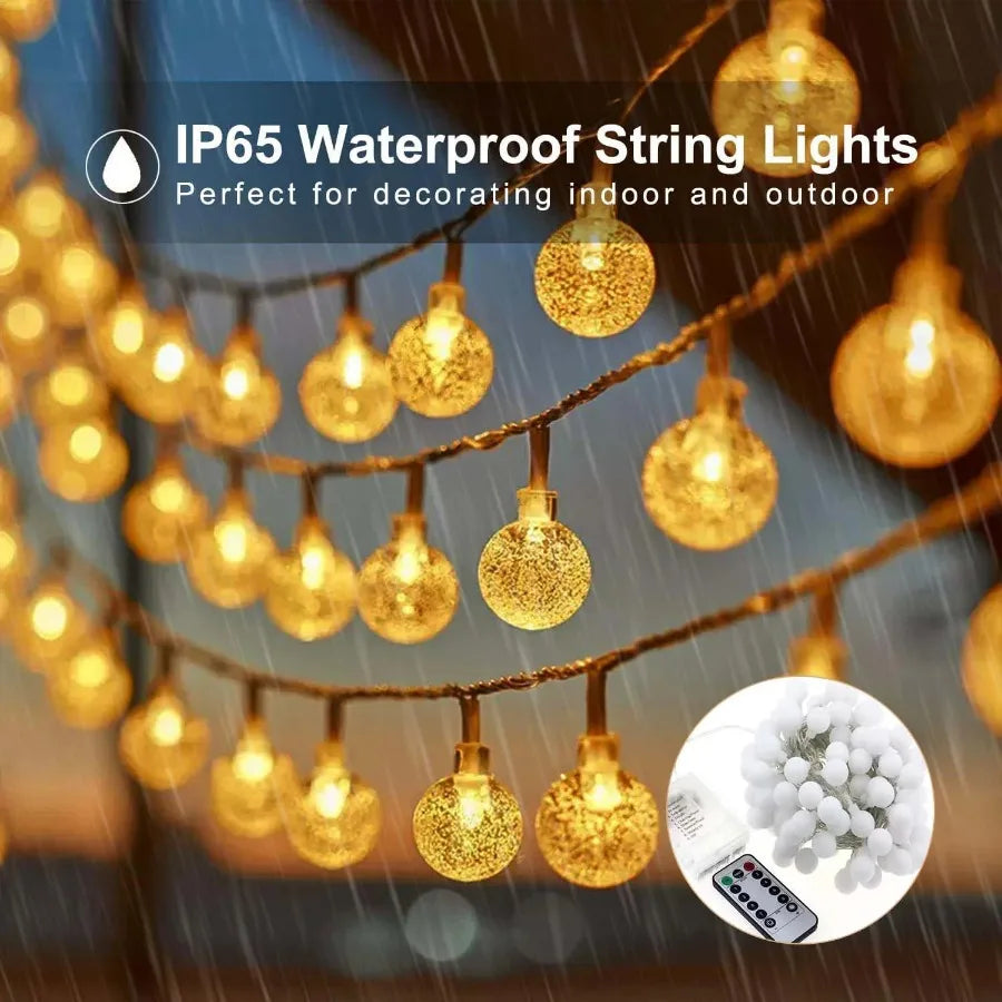 Outdoor Christmas LED String Lights - Waterproof Solar-Powered Decor - Perfect for Garden, Courtyard, Wedding & Terrace TAVEN System LLC