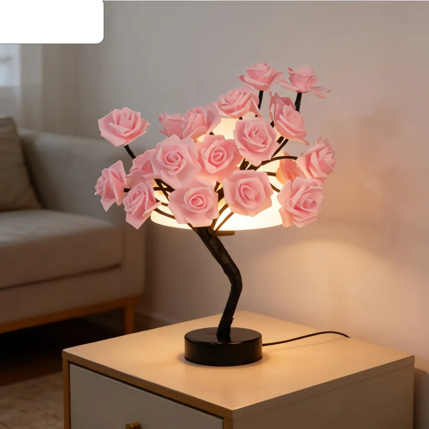 24 Colors Rose Tree Lamp, Color Changing Multicolor Rose Table Lamp with Remote, Pink Flower Lamp Girls Gift for Mother’s Day, Lighted Tabletop Tree for Christmas Valentine’s Day Wedding Decor TAVEN System LLC