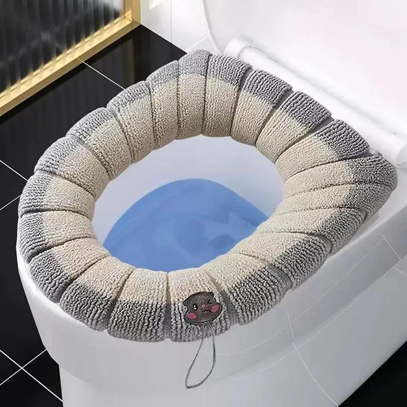 Universal Toilet Seat Cover Pumpkin Pattern Closestool Mat Soft Warm Toilet Seat Cushion Bathroom Toilet Lid Accessories TAVEN System LLC