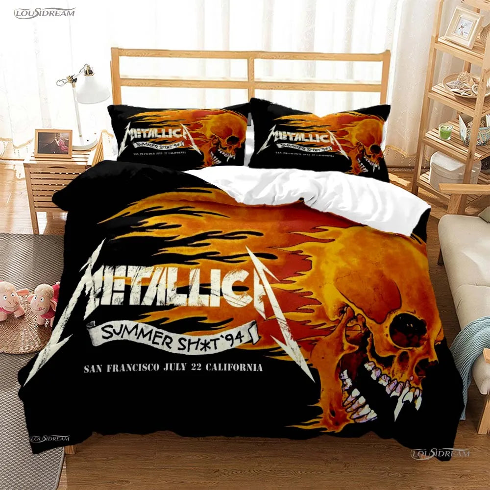 Heavy Metal Music Casal All Season Duvet Cover Comforter Bedding Sets Soft Quilt Cover and Pillowcases Single/Double/Queen/King TAVEN System LLC