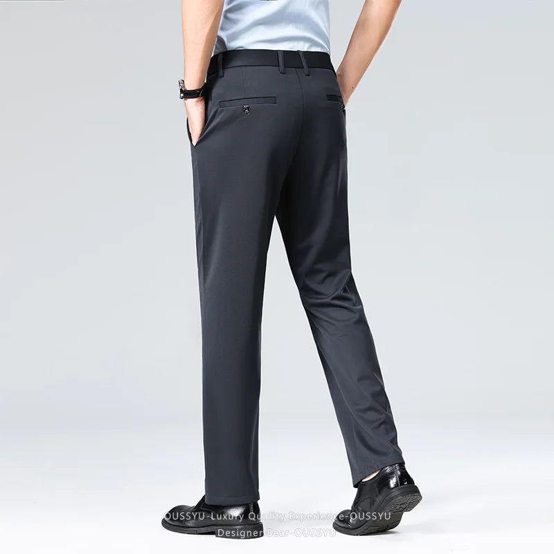 Brand Clothing Summer Thin Men's Stretch Suit Pants Business Slim Straight Work Office Black Formal Trousers Men Plus Size 40 TAVEN System LLC