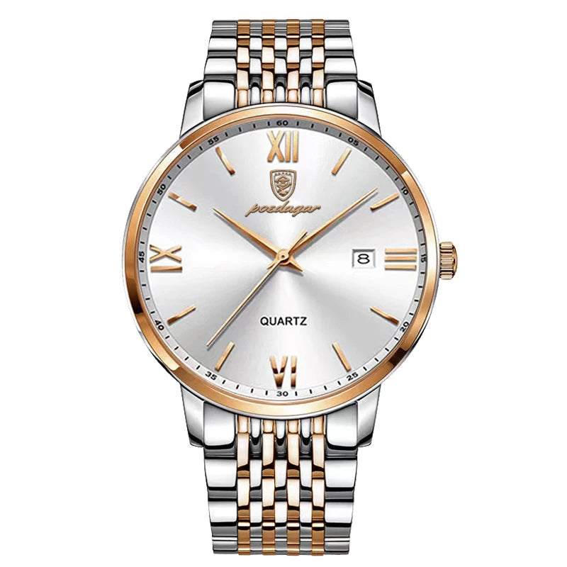 POEDAGAR Luxury Sports Men's Wristwatch Stainless Steel Waterproof Date Man Watch High Quality Casual Fashion Quartz Men Watches - TAVEN System LLC