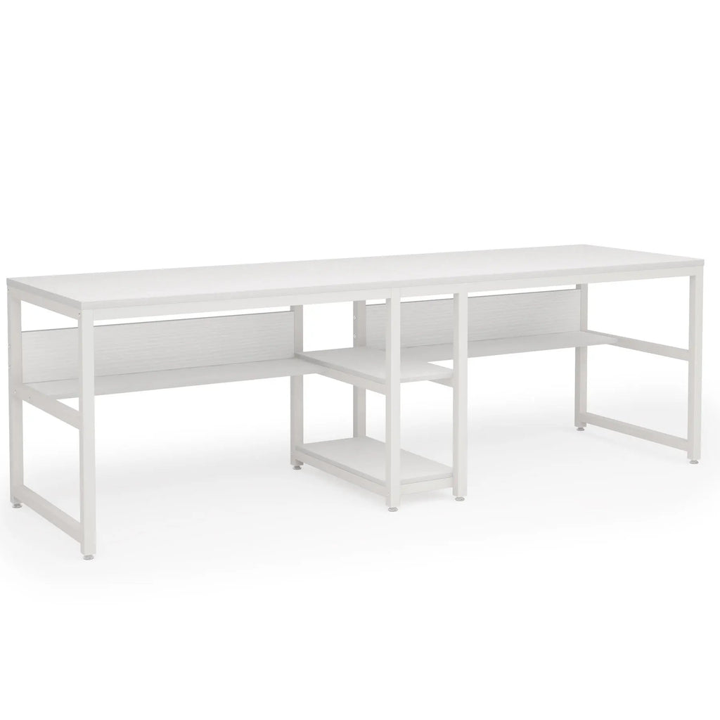 Tribesigns 78.7 Inch Two Person Computer Desk with Bookshelf TAVEN System LLC