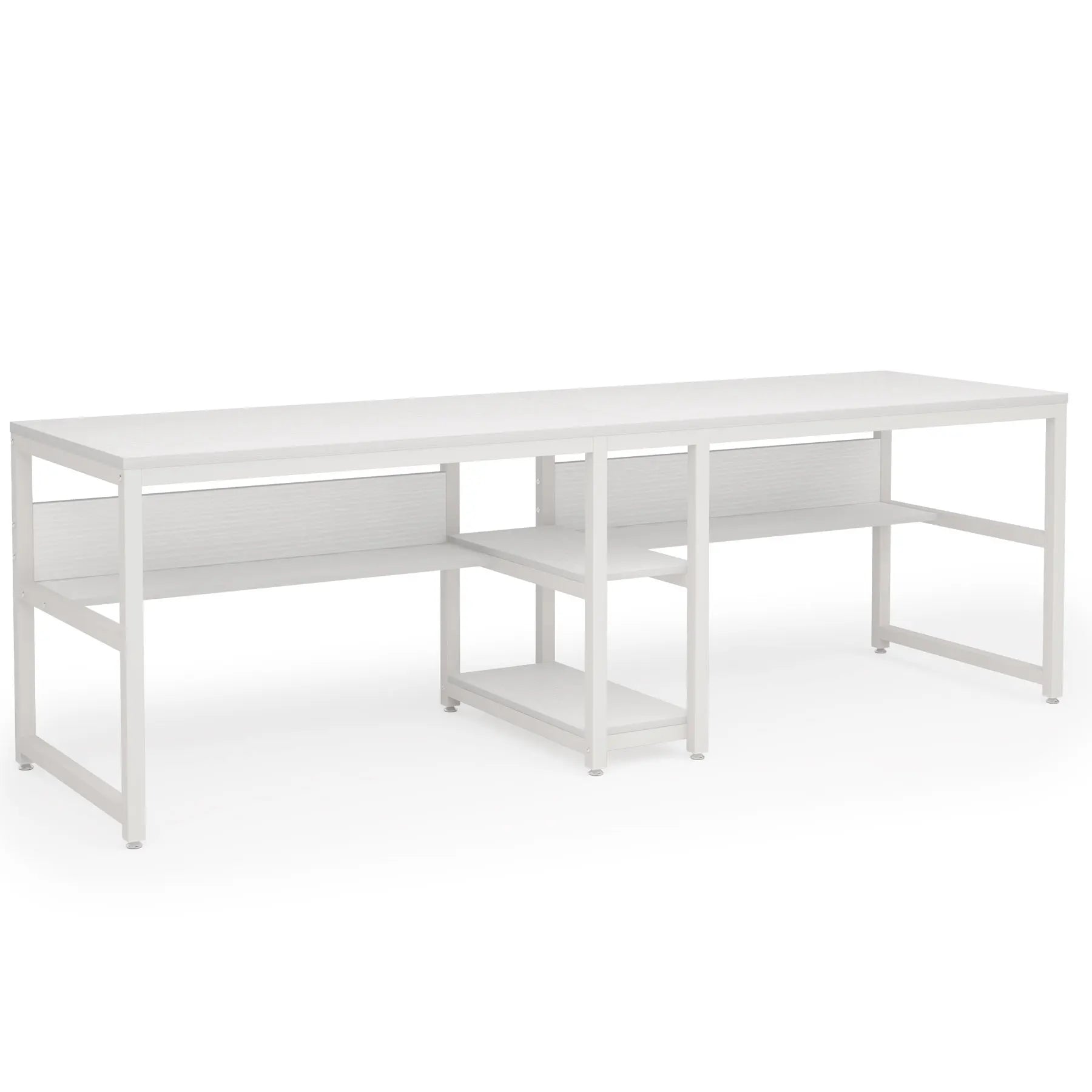 Tribesigns 78.7 Inch Two Person Computer Desk with Bookshelf TAVEN System LLC