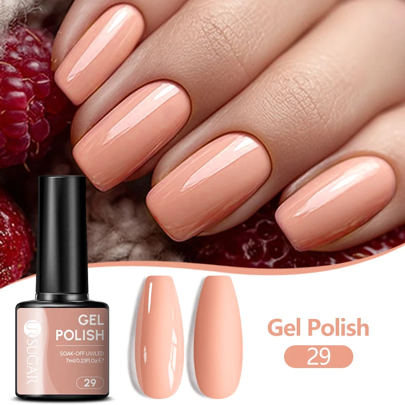 UR SUGAR 7ML Nail Gel Fresh Macaron 107 Colors All For Manicure Semi Permanent Soak Off LED UV Long-Lasting Nail Art Varnish TAVEN System LLC