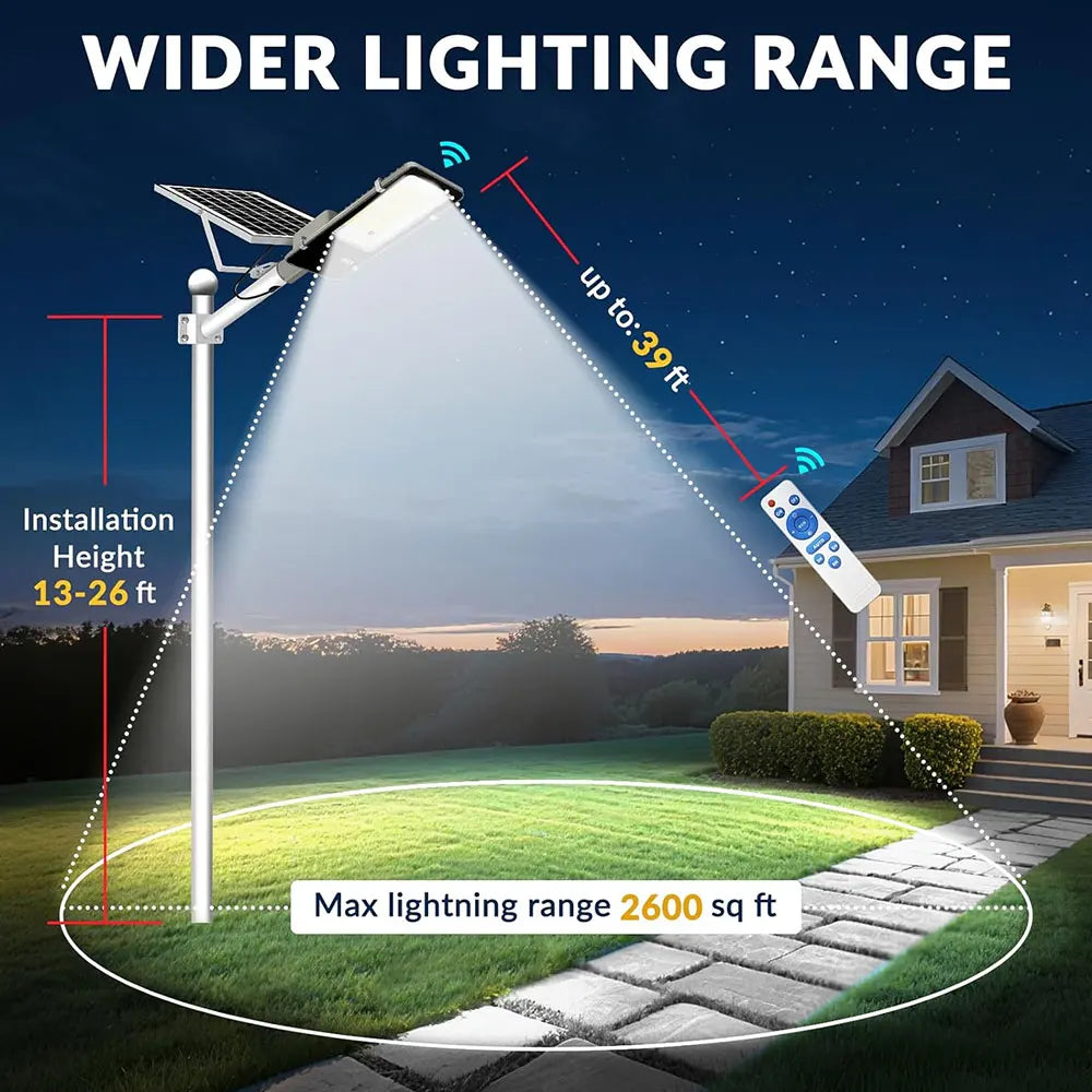4 sets of outdoor waterproof solar lamps, 6000mAh solar street lamps, suitable for outdoor lighting from dusk to dawn TAVEN System LLC