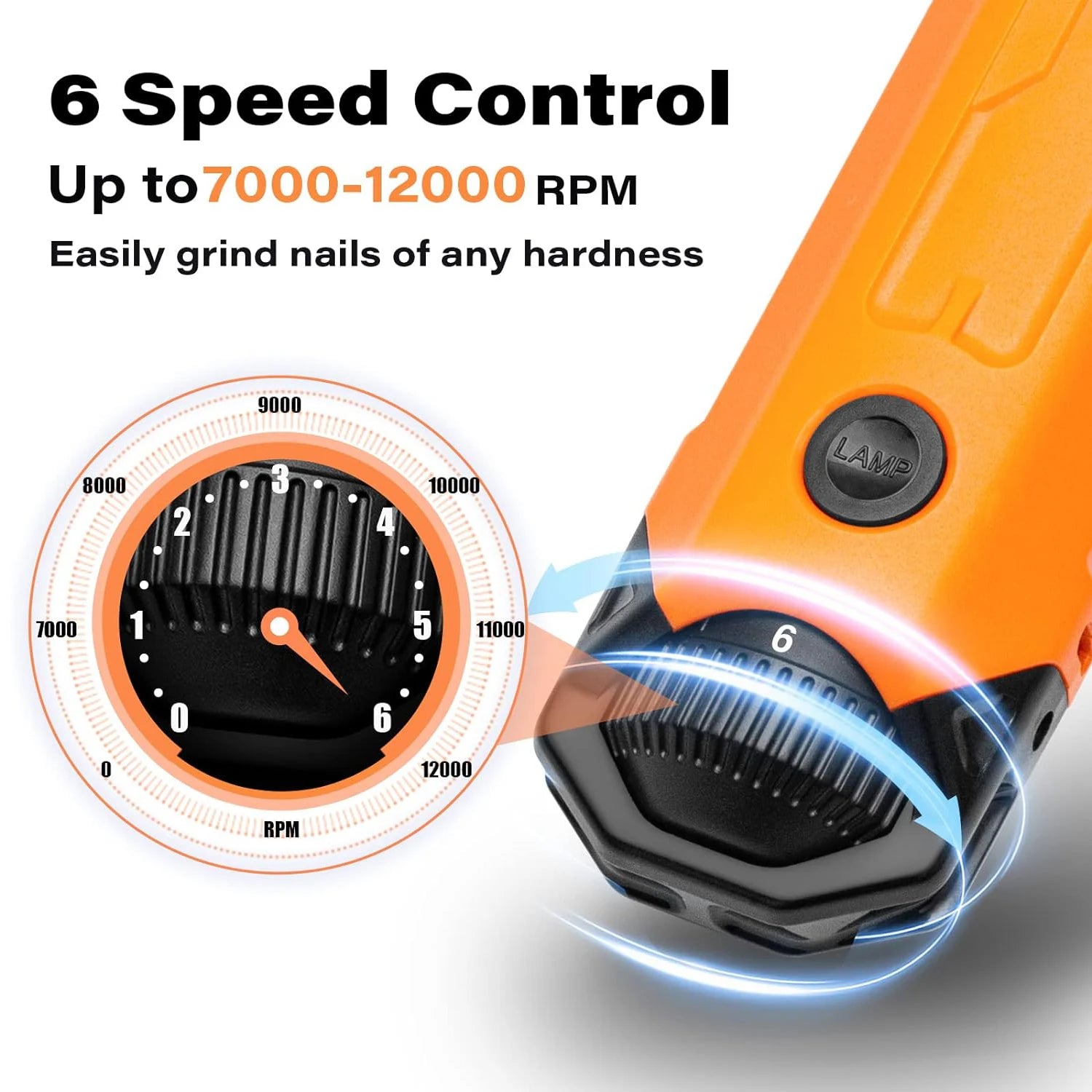 6-Speed Dog Nail Grinder  Enhanced Pet Nail Grinder Super Quiet Rechargeable Electric Dog Nail Trimmer Painless paws grooming TAVEN System LLC