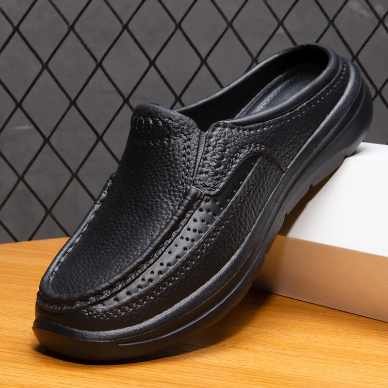 Summer Men Chef Shoes Anti Slip and Oil Proof Men's Work Shoes EVA Lazy Slippers Casual Trendy Slipper Fashion Garden Shoes TAVEN System LLC