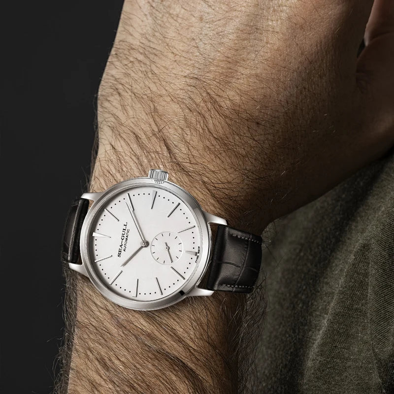 Men Luxury Hand Wind Mechanical Leather Business Wrist Watch TAVEN System LLC