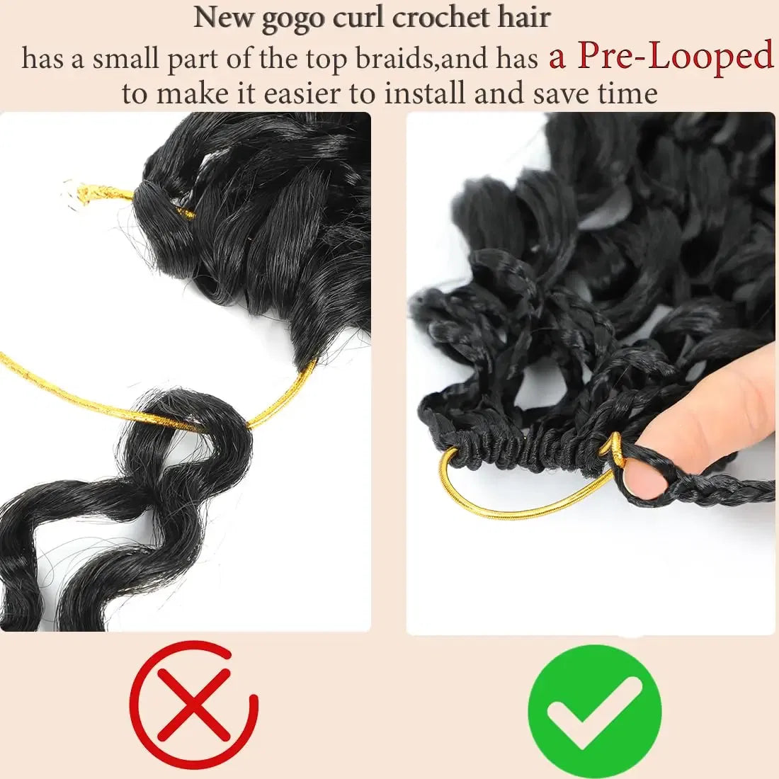 Color: GRAY, Stretched Length: 12inches, Bulk Buy: 3Pcs/Lot - Box Gogo Curl Crochet Hair for Black Women Pre looped Short Ocean Wave Crochet Hair Water Wave Beach Curl Crochet Braiding Hair Taven