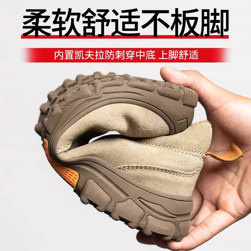 Men's work shoes  anti impact, anti puncture, steel wrapped head, electric welder  step on safety shoes  insulation TAVEN System LLC