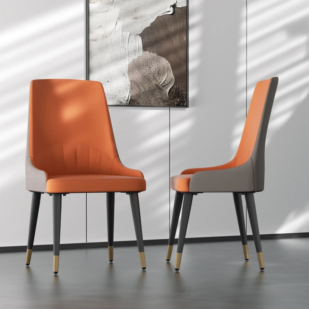 LUVODI Modern Luxury Microfiber Leather Dining Chairs Set TAVEN System LLC