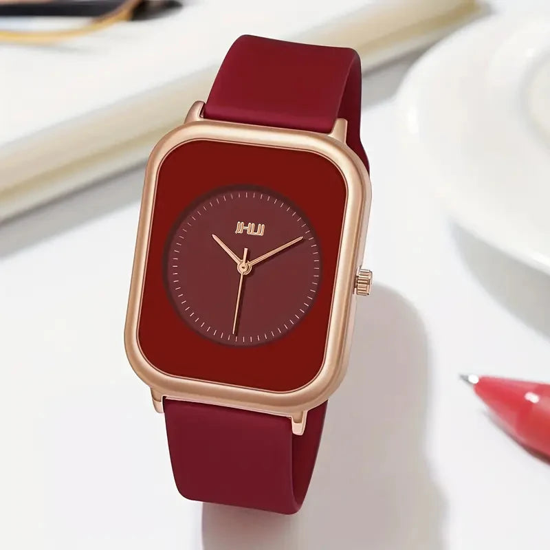 Fashion Rectangle Women Watches Casual Silicone Band Sports Watch Reloj Mujer Girls Clock Gift - TAVEN System LLC