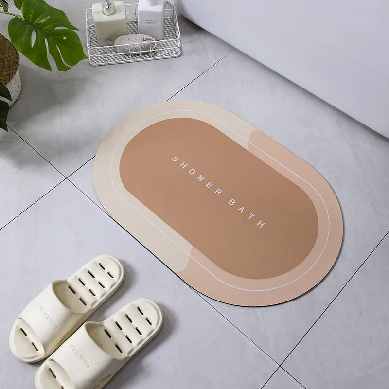 Absorbent Bathroom Bath Mat Anti-slip Shower Rug Diatom Ooze Bath Mats Kitchen Entrance Doormats Home Floormat Bathtub Carpet TAVEN System LLC