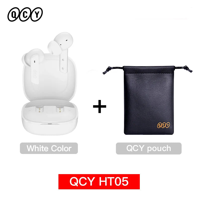 QCY HT05 ANC Wireless Earphone 40dB Noise Cancelling Bluetooth 5.2 Headphone 6 Mic ENC HD Call TWS Earbuds Transparency Mode TAVEN System LLC